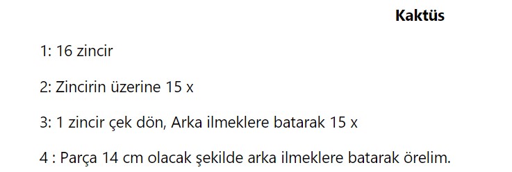 Amigurumi Kaktüs Yapılışı