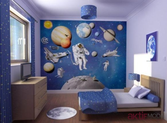 Uzay Temalı Çocuk Odası Modelleri