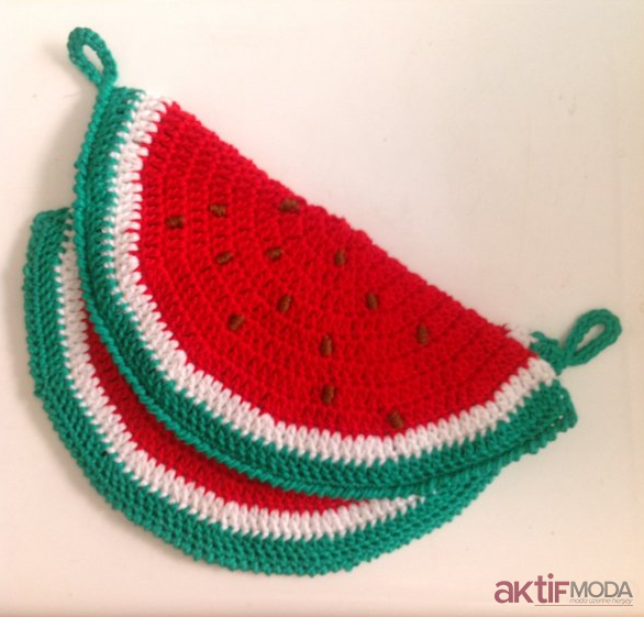 Amigurumi Karpuz Dilimi Çanta