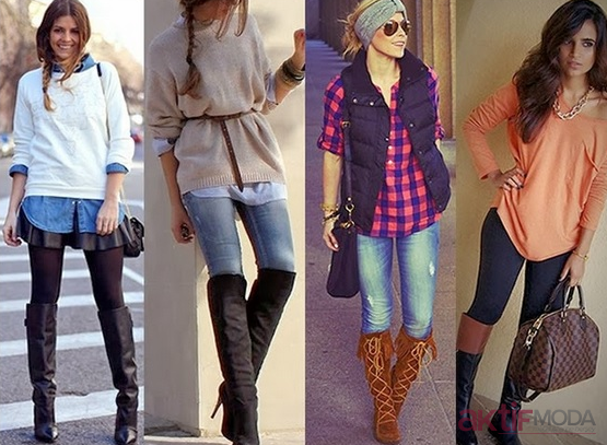 Farklı Çizme Kombin Önerileri