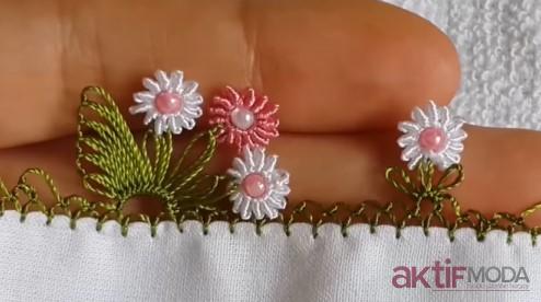 İğne Oyası Küçük Papatya Modeli Yapımı