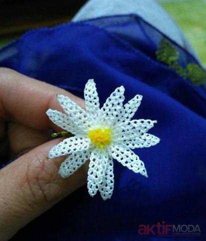 İğne Oyası Papatya Modeli Nasıl Yapılır