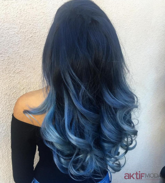 Renkli Ombre Saç Modelleri 2023