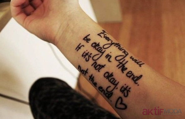 Yazı Erkek Dövme Modelleri 2023