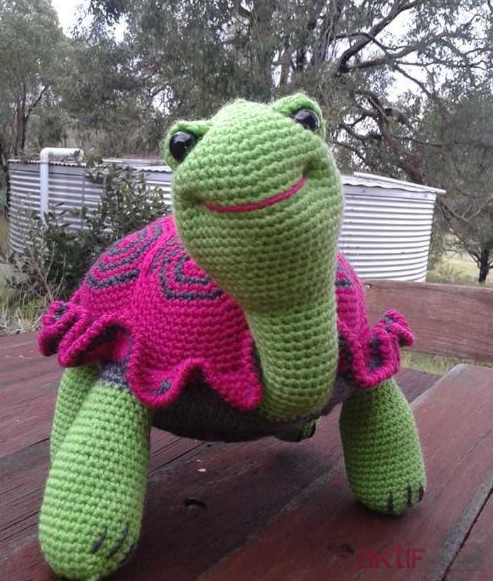 Amigurumi Pembe Kaplumbağa Oyuncak Tarifi