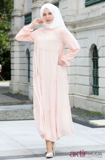 Pudra Tesettür Elbise Modelleri 2023