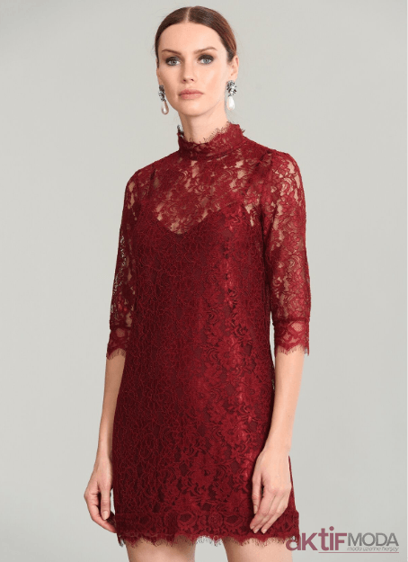 Kırmızı Dantel Abiye Modelleri 2019 - Dantel Abiye Modelleri: &Ouml;zel Geceler İ&ccedil;in M&uuml;kemmel Se&ccedil;im