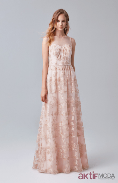 Pudra Pembesi Dantel Abiye Modelleri 2019 - Dantel Abiye Modelleri: &Ouml;zel Geceler İ&ccedil;in M&uuml;kemmel Se&ccedil;im