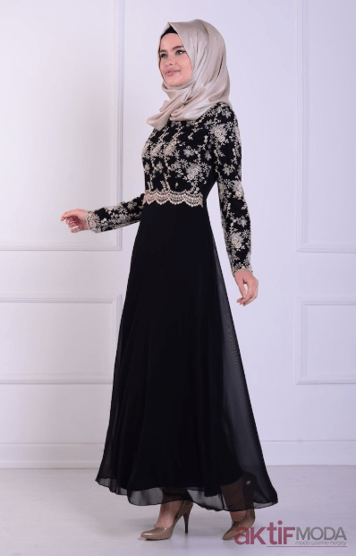 Tesett&uuml;r Dantel Abiye Modelleri 2019 - Dantel Abiye Modelleri: &Ouml;zel Geceler İ&ccedil;in M&uuml;kemmel Se&ccedil;im