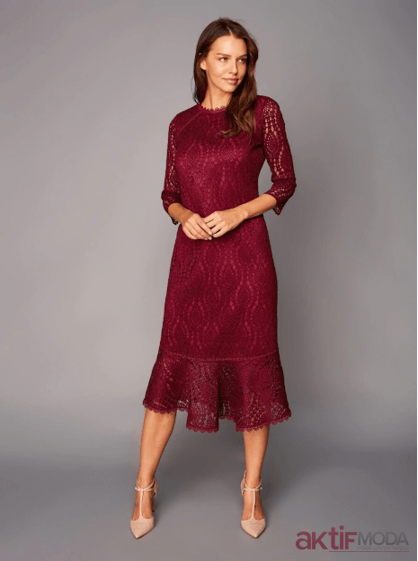 Uzun Kollu Dantel Abiye Modelleri 2019 - Dantel Abiye Modelleri: &Ouml;zel Geceler İ&ccedil;in M&uuml;kemmel Se&ccedil;im