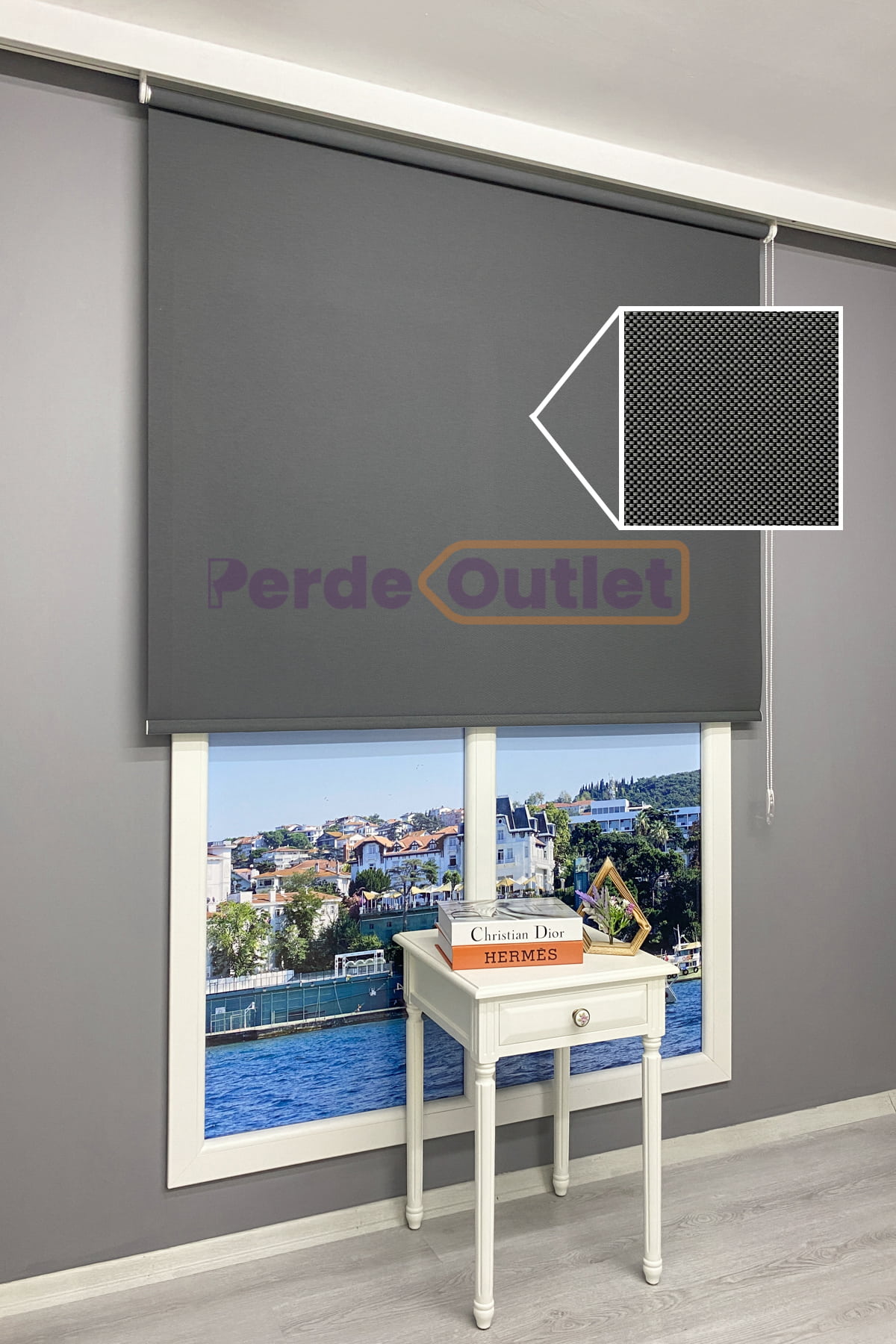 antrasit screen stor perde 1 1200x1800 1 - 2022 Salon Dekorasyonu İ&ccedil;in Perde Fikirleri
