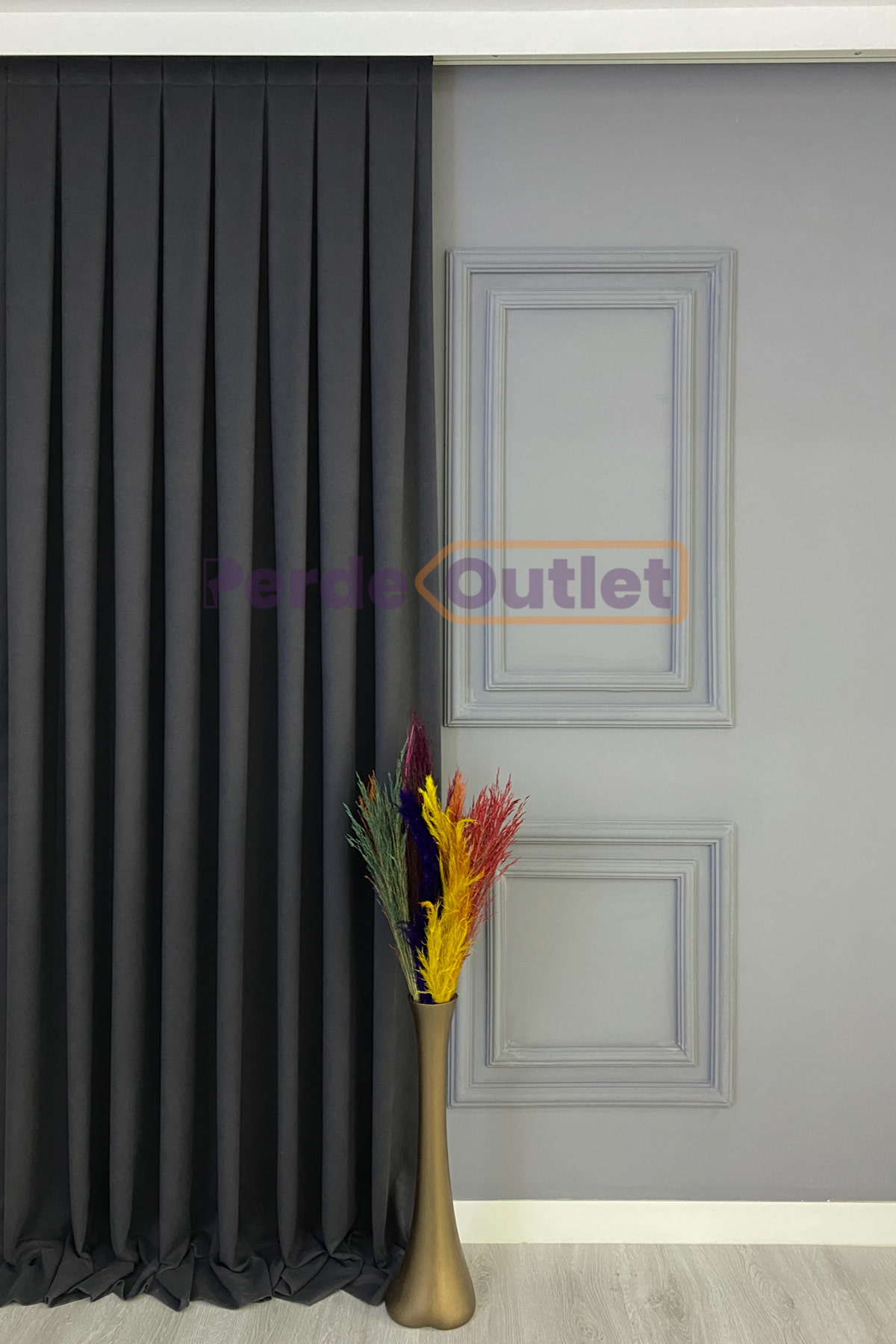 koyu gri duz fon perde 1 1200x1800 1 - 2022 Salon Dekorasyonu İ&ccedil;in Perde Fikirleri